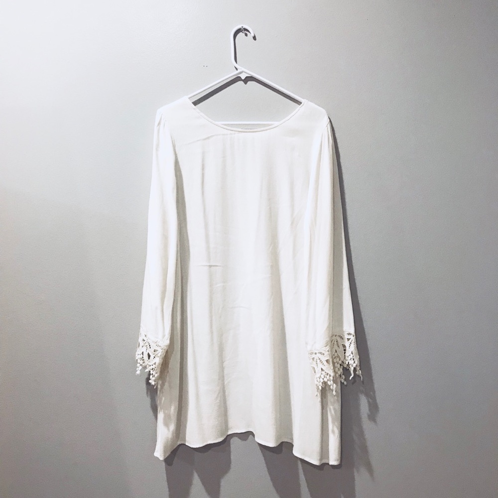 White boho dress